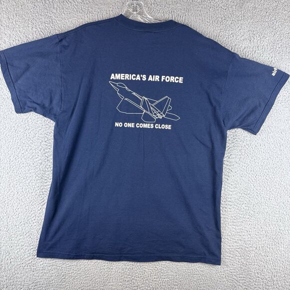 Vintage US Air Force T Shirt Men's XL Blue “No One Comes Close” - Picture 7 of 12
